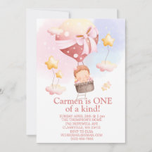 Um balão de ar quente no primeiro aniversário