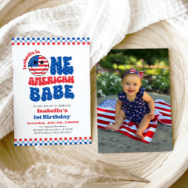 Convites Um Bebê Americano Em 4 De Julho, Primeira Festa de