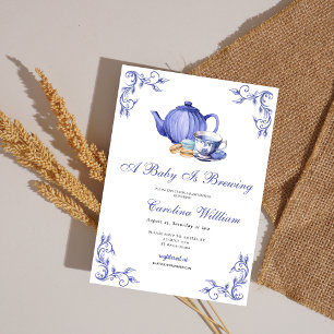 Convites Um bebê está a criar Chá de fraldas de festa do ch