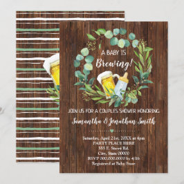 Convites Um bebê está criando casais chás de fraldas