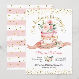 Convites Um Bebê está criando Chá de fraldas de festas de c