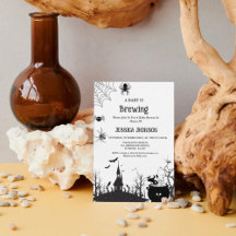 Um bebê está criando Chá de fraldas preto no Hallo