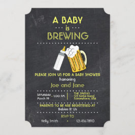 Convites Um bebê está fabricando cerveja