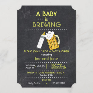 Convites Um bebê está fabricando cerveja
