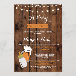 Convites Um bebê está fabricando cerveja cervejas do chá a