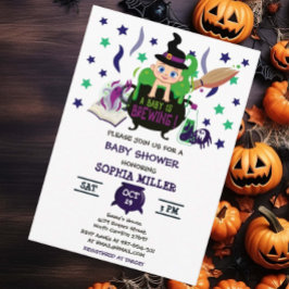 Convites Um Bebê Está Fazendo Chá de fraldas De Bruxas De H