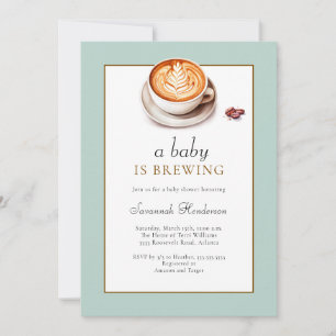 Convites Um Bebê Está Fazendo Chá de fraldas De Café