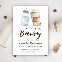 Um Bebê Está Fazendo Chá de fraldas De Café