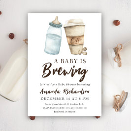 Convites Um Bebê Está Fazendo Chá de fraldas De Café