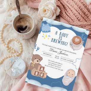 Convites Um Bebê Está Fazendo Chá de fraldas De Café