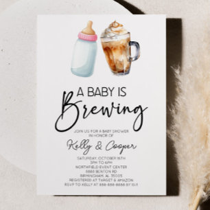 Convites Um Bebê Está Fazendo Chá de fraldas De Café De Gar