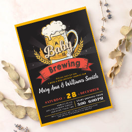 Convites Um bebê está fazendo chá de fraldas de cerveja