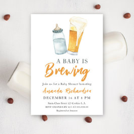 Convites Um Bebê Está Fazendo Chá de fraldas De Cerveja