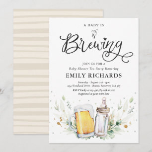 Convites Um Bebê Está Fazendo Chá de fraldas De Cerveja 