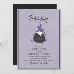 Convites Um Bebê Está Fazendo Chá de fraldas De Halloween B