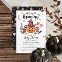 Um Bebê Está Fazendo Chá De Halloween Jack-O-Lante
