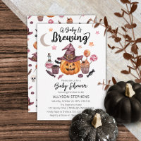 Um Bebê Está Fazendo Chá De Halloween Jack-O-Lante