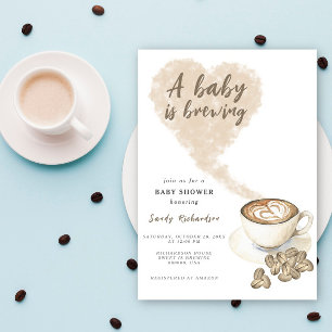Convites Um Bebê Está Preparando Café Chá de Bebê