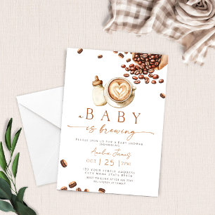 Convites Um Bebê está Preparando Café Chá de Bebê Bean