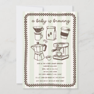 Convites Um Bebê Está Preparando Café Chá de Bebê Neutro