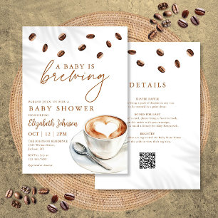 Convites Um Bebê Está Preparando Café Chás de Bebê Tudo em