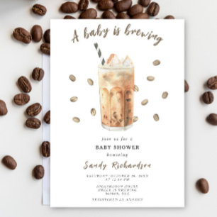 Convites Um Bebê Está Preparando Chá de Bebê de Café Gelado