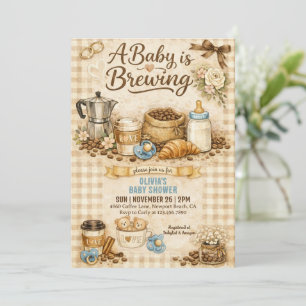 Convites Um Bebê está Preparando um Chá de Bebê de Café Xad