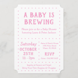 Convites Um bebê está se preparando, Chá convida