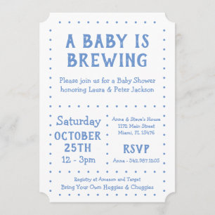 Convites Um bebê está se preparando, Chá convida