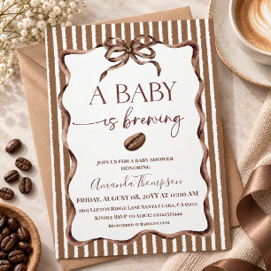 Convites Um Bebê Está Sendo Preparado Chá de Bebê Café Arco