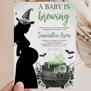 Convites Um Bebê Está Sendo Preparado Chá de Bebê Verde de