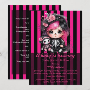 Convites Um Bebê Está Sendo Preparado Churrasco de Hallowee