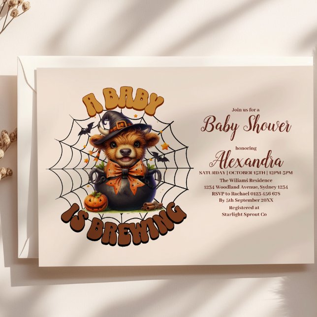 Convites Um Bebê Está Sendo Preparado Churrasco de Hallowee (Criador carregado)