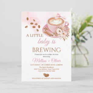 Convites Um Bebê Está Sendo Preparado Oh Bebê Grãos de Café