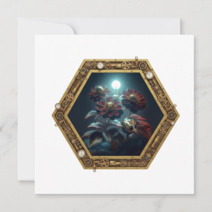 Convites Um Beija-flor Steampunk Em Uma Moldura Steampunk