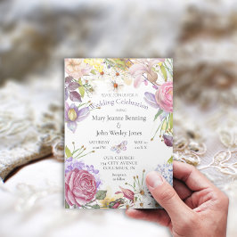 Convites Um Bit Boho Floral Sunny Weditation