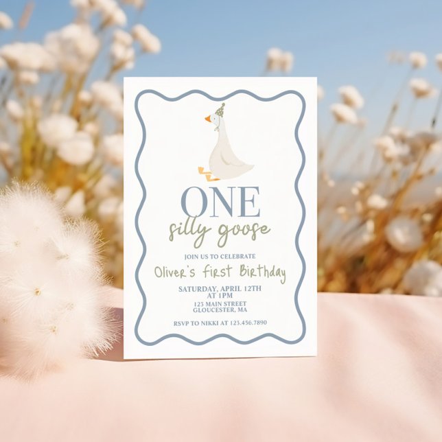 Convites Um Bobo fica azul e verde (Criador carregado)