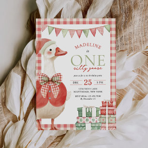 Convites Um Bobo ganha primeiro aniversario de Gingham no N