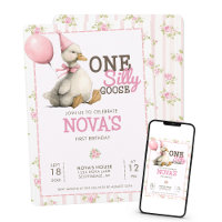 Um Bobo ganha primeiro aniversario rosa personaliz