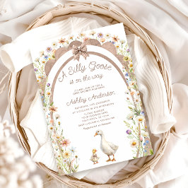 Convites Um Bobo ganso com Chá de fraldas