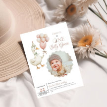 Um Bobo ganso primeiro aniversario bebê