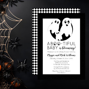 Convites Um BOO - Bebê atrevido é Chá de Halloween flore