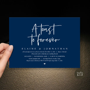 Convites Um brinde a Forever, Festa de Elopement Brunch