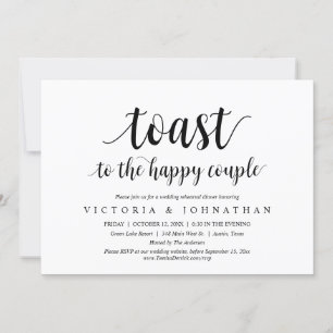 Convites Um brinde ao feliz Janto de ensaio de casamento de