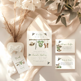 Convites Um caçador está a caminho do chá de fraldas