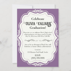 Convites Um caleidoscópio de celebração: Violeta vívida