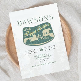 Convites Um campista feliz, Um Primeiro Aniversário, Convit