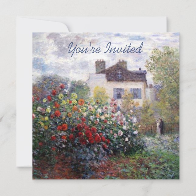 Convites Um canto do jardim com aquecimento da casa das (Frente)