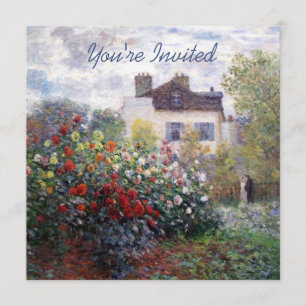 Convites Um canto do jardim com aquecimento da casa das