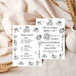 Convites Um capítulo antes da capela da Bachelorette Book